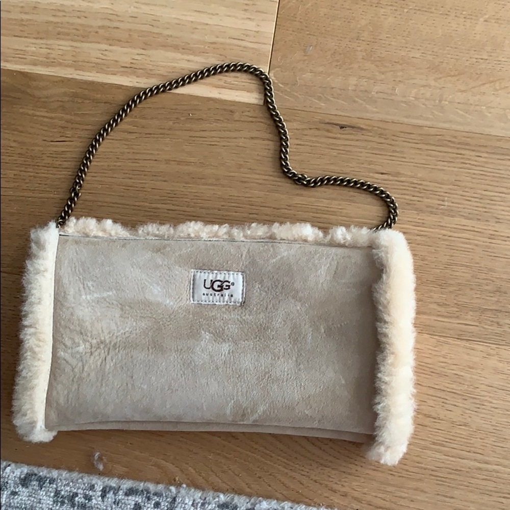 NWOT UGG Shearling & Suede Shoulder Bag/ Clutch